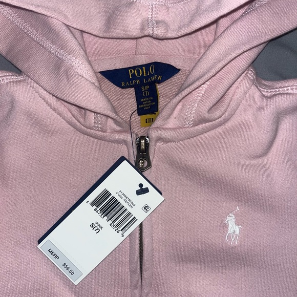 Polo pink zip up hoodie - Picture 3 of 3